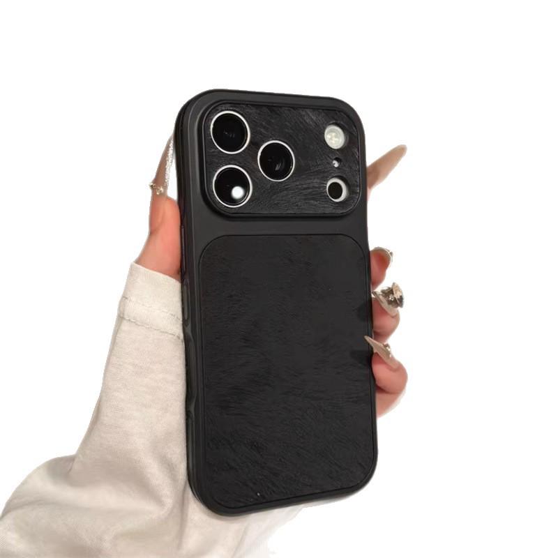 iPhone 17 Pro Large Window Case with Gauze and Side Stickers for 14, 15, 16 Pro Models