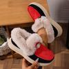 Warm Sneaker Women's Shoes 2025 Winter Plus Size Thick Sole Fleece Metal Chain Cotton Shoes