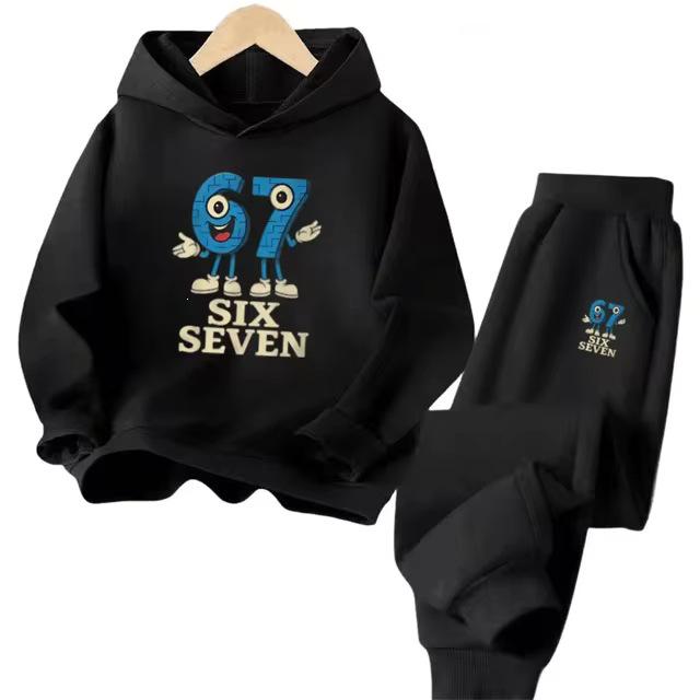 Children's Cartoon Print Sportswear Set: Hoodie & Casual Fashion Trend