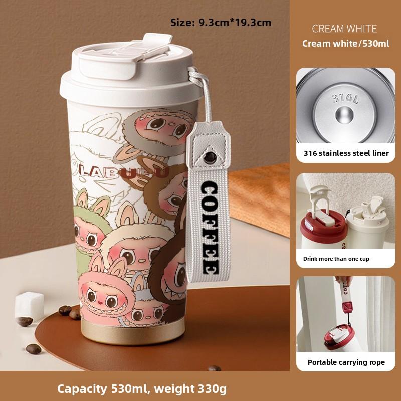 Light Luxury High-end Water-sensitive Pocket Cup Stainless Steel Portable Coffee Cup Large Capacity High Value Niche Thermal Insulation Kettle