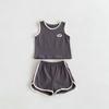 Korean Style Summer Set for Toddlers 0-2 Years: Cotton Sleeveless Vest and Shorts
