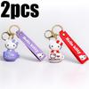 Cute Cartoon Hello Kitty Keychain Teacup Key Chain Women Girl Schoolbag Shoulder Bag Car Keyring Kid Kawaii Gift Festival gifts