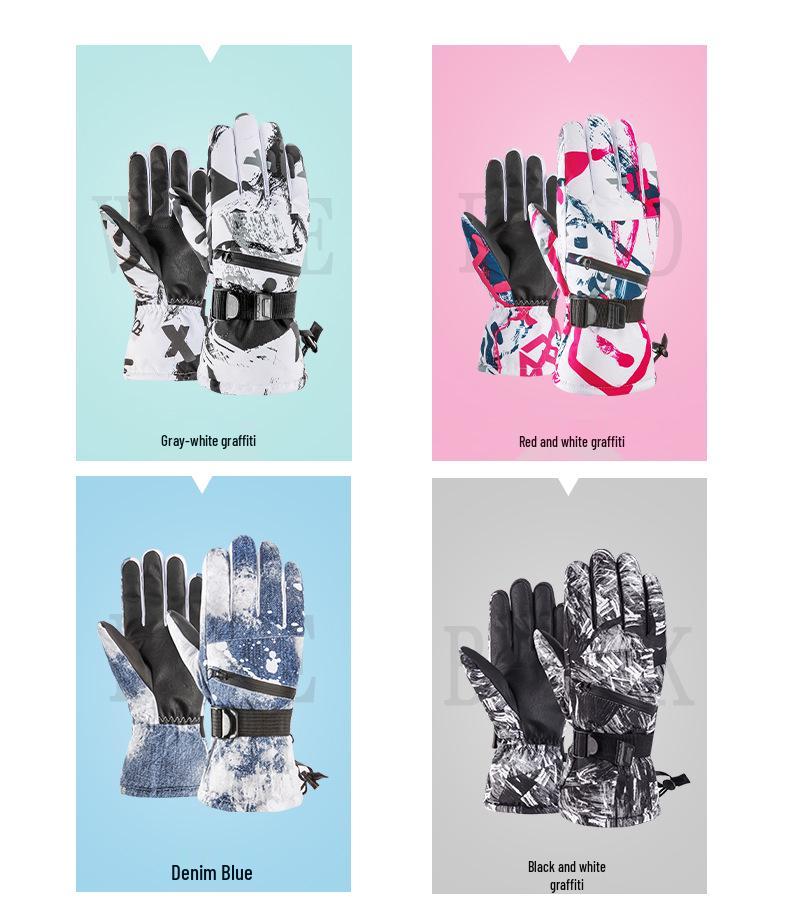 Unisex Winter Ski Gloves: Warm, Touchscreen-Compatible for Outdoor Activities like Mountaineering, Cycling, and Motorcycling