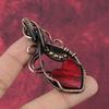 Red Fire Labradorite Pendant Copper Wire Wrapped Gemstone Jewelry Handmade Pendant Labradorite Jewelry Copper Wire Wrap Pendant Gift For Him