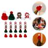 24Pcs Mini Christmas Knit Hat Scarf Set Compact Wine Bottle Covers Xmas Party Supplies Holiday Decorations Mini Knit Hat