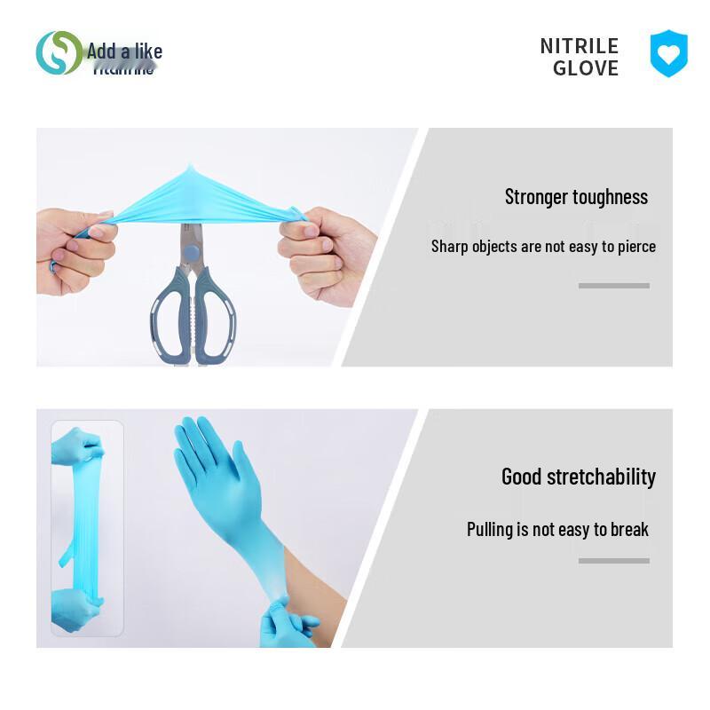 Titanfine Lake Blue Disposable Nitrile Medical Gloves