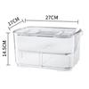 Transparent Fridge Drain Storage Box with Lid