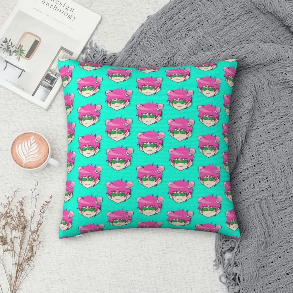 Chibi Saiki Anime Pillow Case Cushion Cover Awesome Polyester Decorative Pillowcase for Car