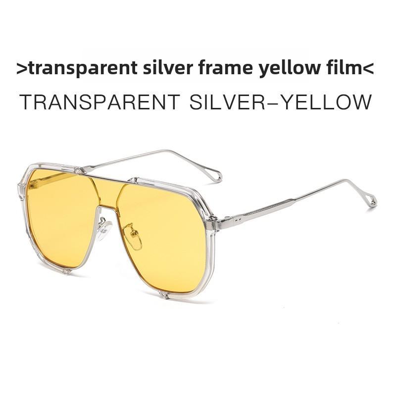 Geometric Oversized Square Sunglasses With Uv400 Protection For Outdoor Activities And Fashion Style