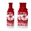 Christmas Redness Wine Bottle Cover Bag Knitted Sweater Champagnes Bottle Cover Bag Christmas Decorations for Party Home
