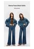 Women's 2025 Vintage High-Waisted Slimming Denim Jacket - Faded Retro Loose-Fit
