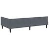Corner Bed Frame with Headboard Dark Grey 100 Cm X 200 Cm Velvet