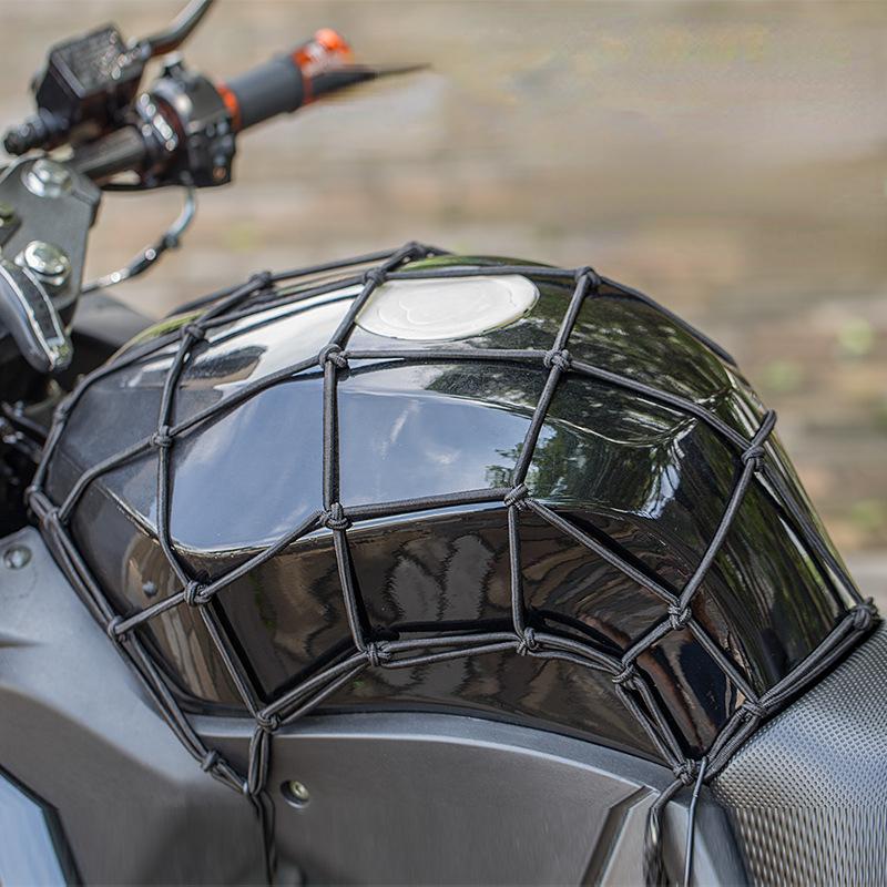 Filet De Réservoir Moto Universel - Noir 30x30 Cm - Pour Cargo Scooter Casque