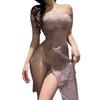 Sex Underwear Cheongsam Fun Women's Abstinence Large-scale Qqny Couple Love Fun Open Crotch Sexy Pajamas