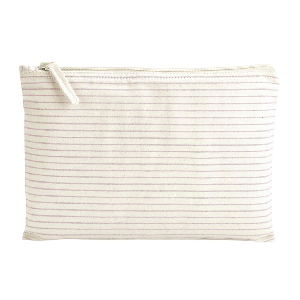Westford Mill Striped Organic Cotton Toiletry Bag