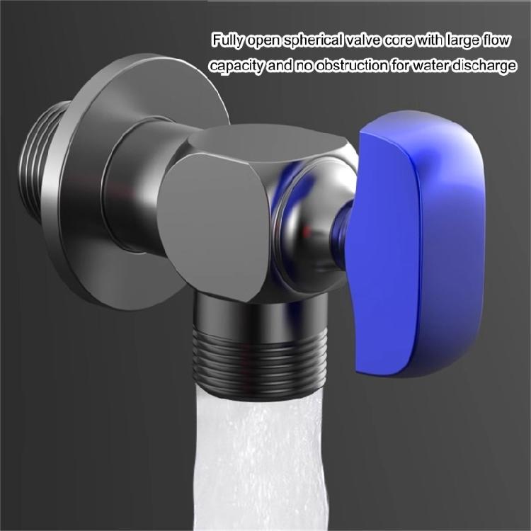 Bathroom High Flows Hot/Cold Water Shut Off Valves 1/2inch Turn Angle Stop Valves Metal Plumbing Fitting Easy to Install
