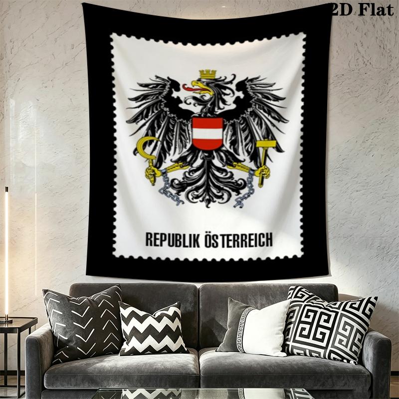 Republik Österreich Wandteppich Ästhetischer Wandbehang Bedruckter Stoffdecke Dekorative Wandteppiche für Schlafzimmer Wohnzimmer Heimdekoration