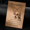 2023 Purple Diamond White Diamond Butterfly Necklace Set of 2 Gold Double Chain Deluxe Gift Accessories Girls Cute Magnetic Couple Wedding Necklace
