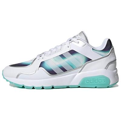 Neo Run9tis Bequeme Leder Rutschfeste Langlebige Low-Top Casual Laufschuhe Unisex Sneaker Weiß Blau HP2161