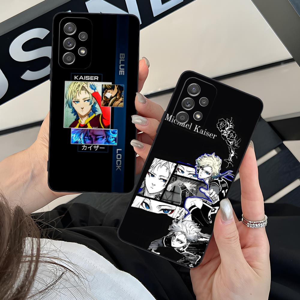 Blue Lock Michael Kaiser Phone Case for Samsung Galaxy A73 72 71 70 56 55 54 53 52 36 35 34 23 16 15 5G Colour Printing Cover