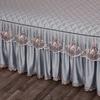 European Elegant Lace Bed Skirt Solid Color Quilted Bed Skirt Thicken Soft Smooth King Queen Bedspread Not Including Pillowcase