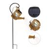 LED Solar Garden Kettle Light Warm Light Metal Solar Lights IP65 Waterproof Hanging Kettle Lantern Lawn Yard Decoration Lamp