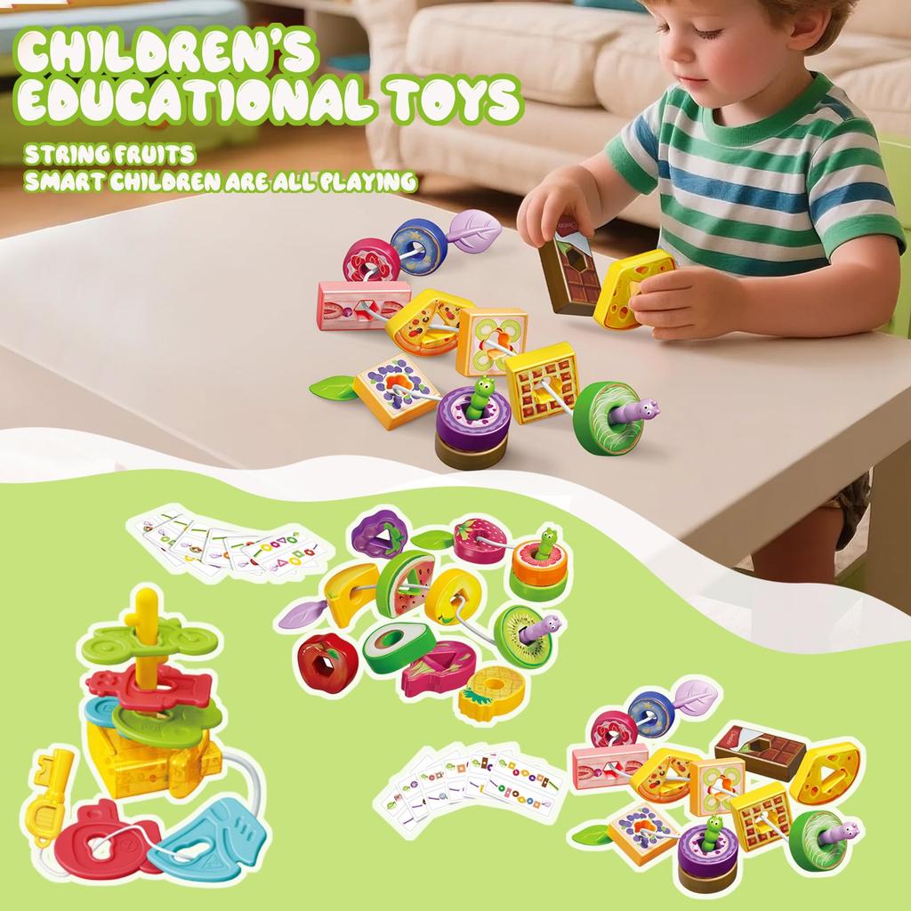 Fruit Skewers, Gluttworm Games, Children'S Educational Aids, Tabletop Interaction, Logical Thinking Games, Toys For Education