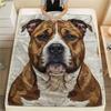 1PC Dog Print Flannel Blanket, High quality Comfortable for All Seasons, Home Decor, Warmth and Comfort, Perfect for Christmas Gifts
