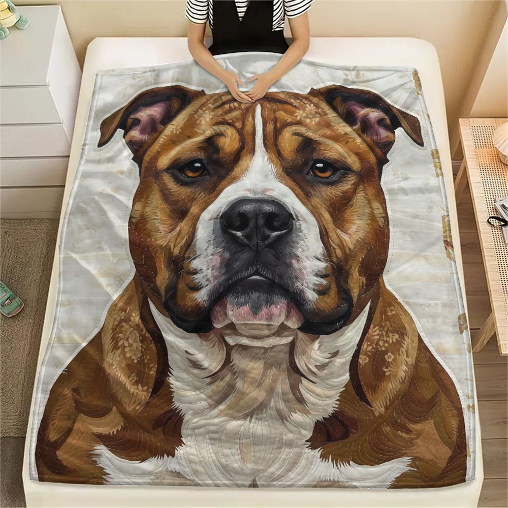 1PC Dog Print Flannel Blanket, High quality Comfortable for All Seasons, Home Decor, Warmth and Comfort, Perfect for Christmas Gifts