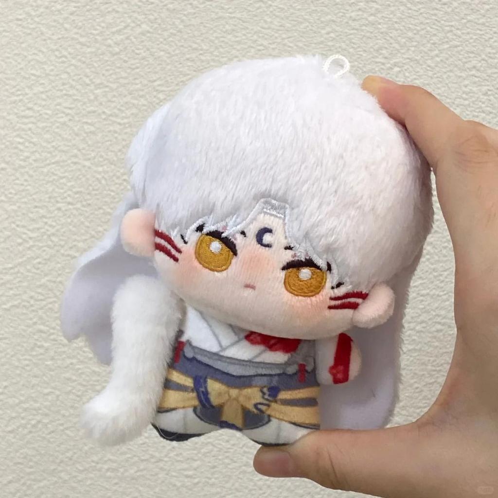 Anime Inuyasha Figure 10Cm Cute Plush Doll Sesshomaru Cotton Doll Plush Keychain Pendant Collection Toys Birthday Xmas Gifts