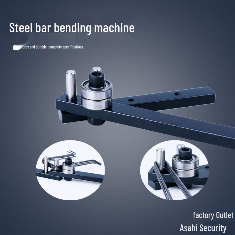 Rebar and Metal Strip Bending Tool - Manual Bender for Iron, Copper, Aluminum, and Steel.
