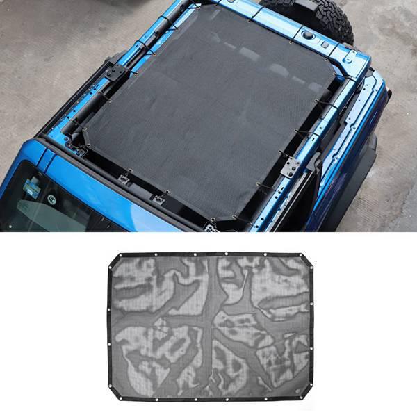

Black PVC Heat Insulation Sunshade for Ford Bronco Car Interiors None