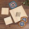 Hexagonal Flower Yarn Crochet & Knitting Board - Handmade Tool for Shaping Granny Squares