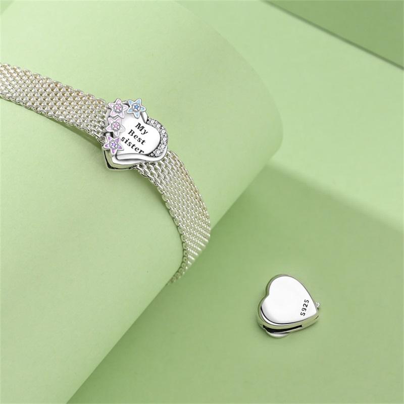 Newcopper Donut Protection Lotus Heart Shaped Charms Flat Beads Fit 3Mmoriginal Bracelet Diy Jewelry Birthday Gift