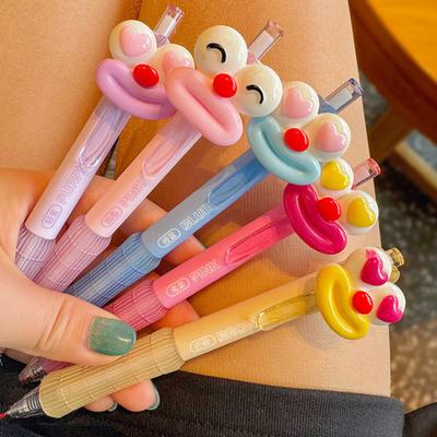 Cartoon Kugelschreiber Kinder Niedlich Gelstift Sortierte Tinte Einziehbar