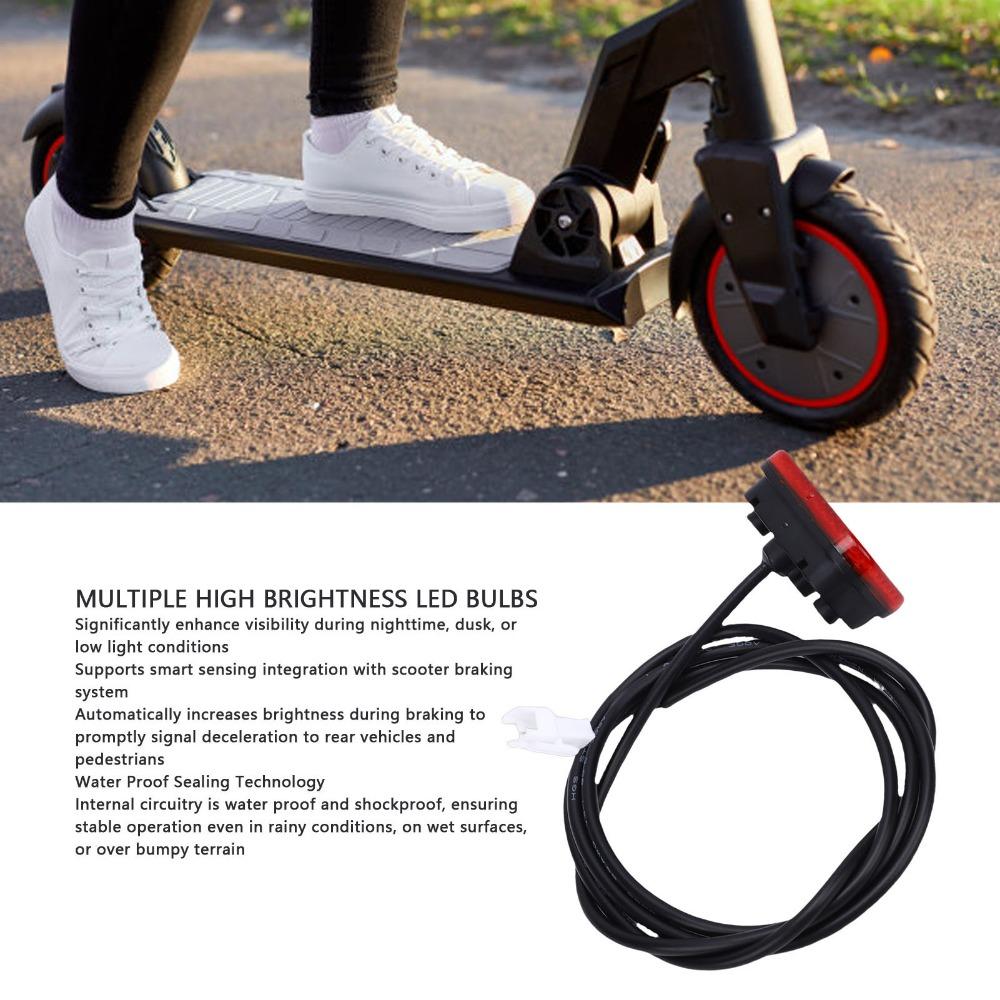 Red Scooter LED Tail Light Cycling Tail Light for Kukirin G2 Pro DB Electric Scooter Night Riding