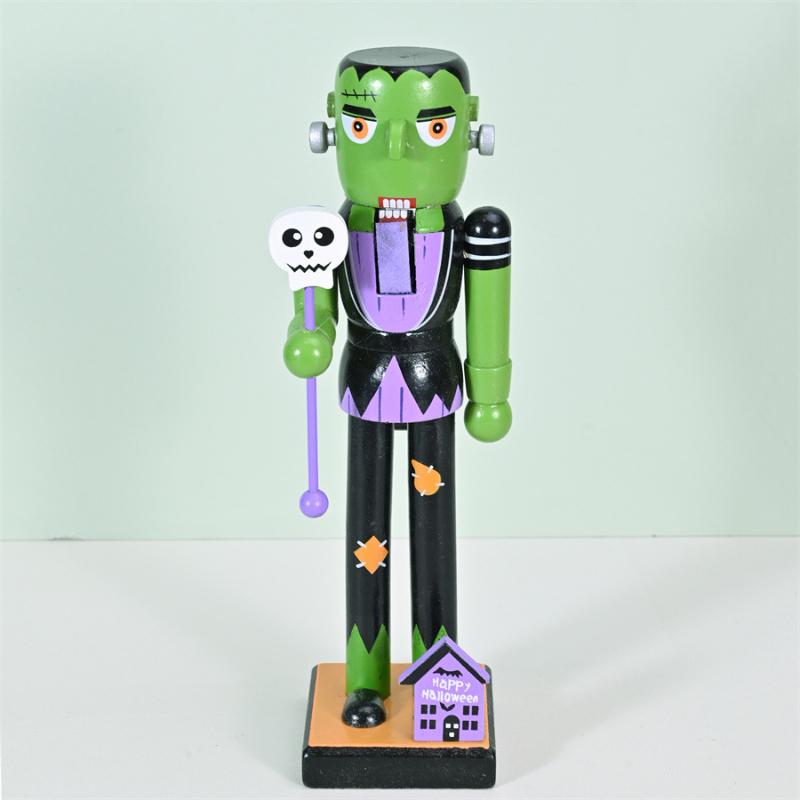 1Pcs Holiday Decor Halloween Pumpkin Nutcracker Soldier Skeleton Nutcracker Halloween Figurine Goody Bag Fillers Home Ornament