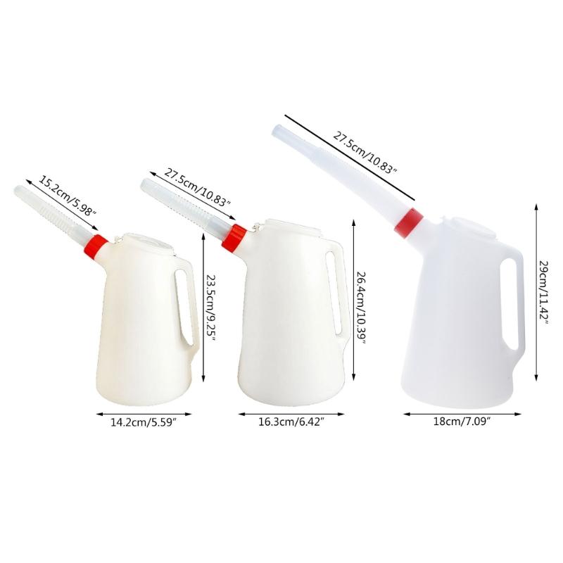Practical Oil Pot 2/3/4 Liter Oil Measuring Jug for W/ Long Spout High Density Graduated Measuring Container for Motorcy