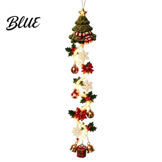 Unique Housewarming Gift Ornament with Door Hanger Glowing Christmas for Her Crochet Spiral LED Lights