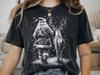 Comfort Colors® Santa Reindeer Christmas Shirt, Walking Through Snow Holiday Tee, Vintage Winter Gift, Festive Graphic