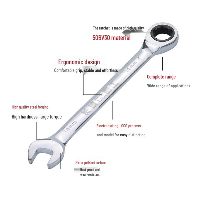 Great Wall Jingsong Two-in-One Torx Double-Direction Quick Ratchet Wrench, Industrial Grade Repair Tool.