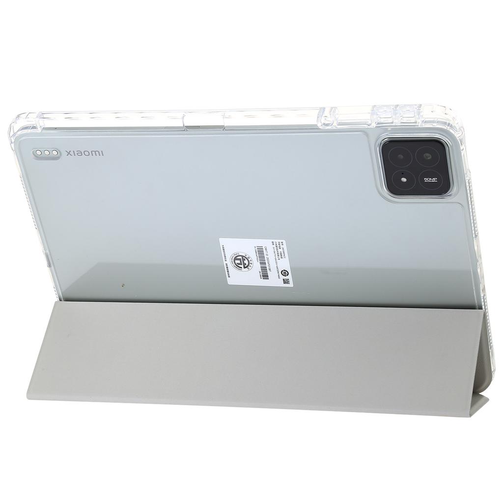 For Xiaomi Pad 6S Pro 12.4 Anti-scratch Case TPU+Acrylic+PU Tablet Cover with Tri-fold Stand