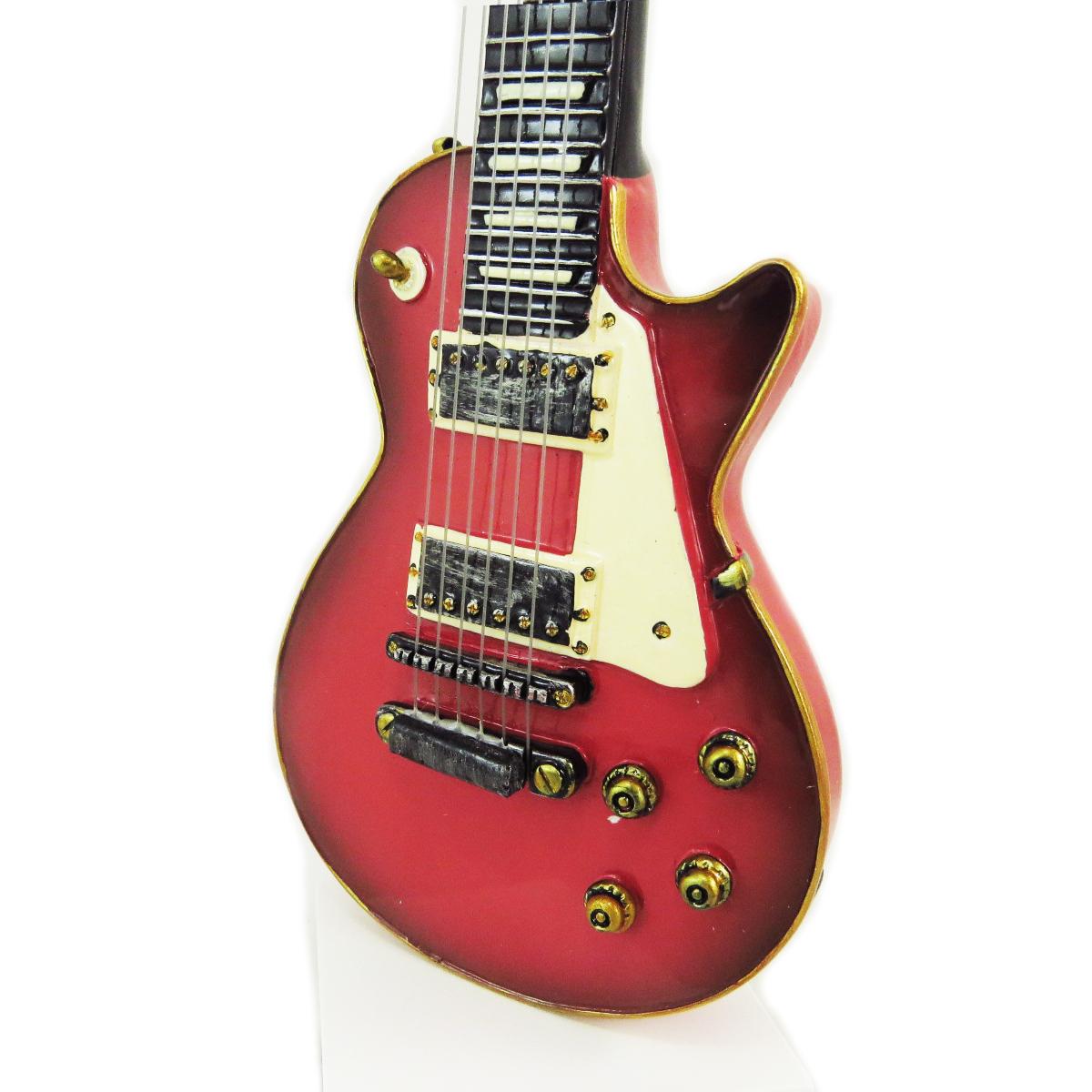 Les TréSors De Lily [A2281] - OranžOvá žIvicová SošKa Electric Guitar - 25X6X6 Cm OranžOvá-image