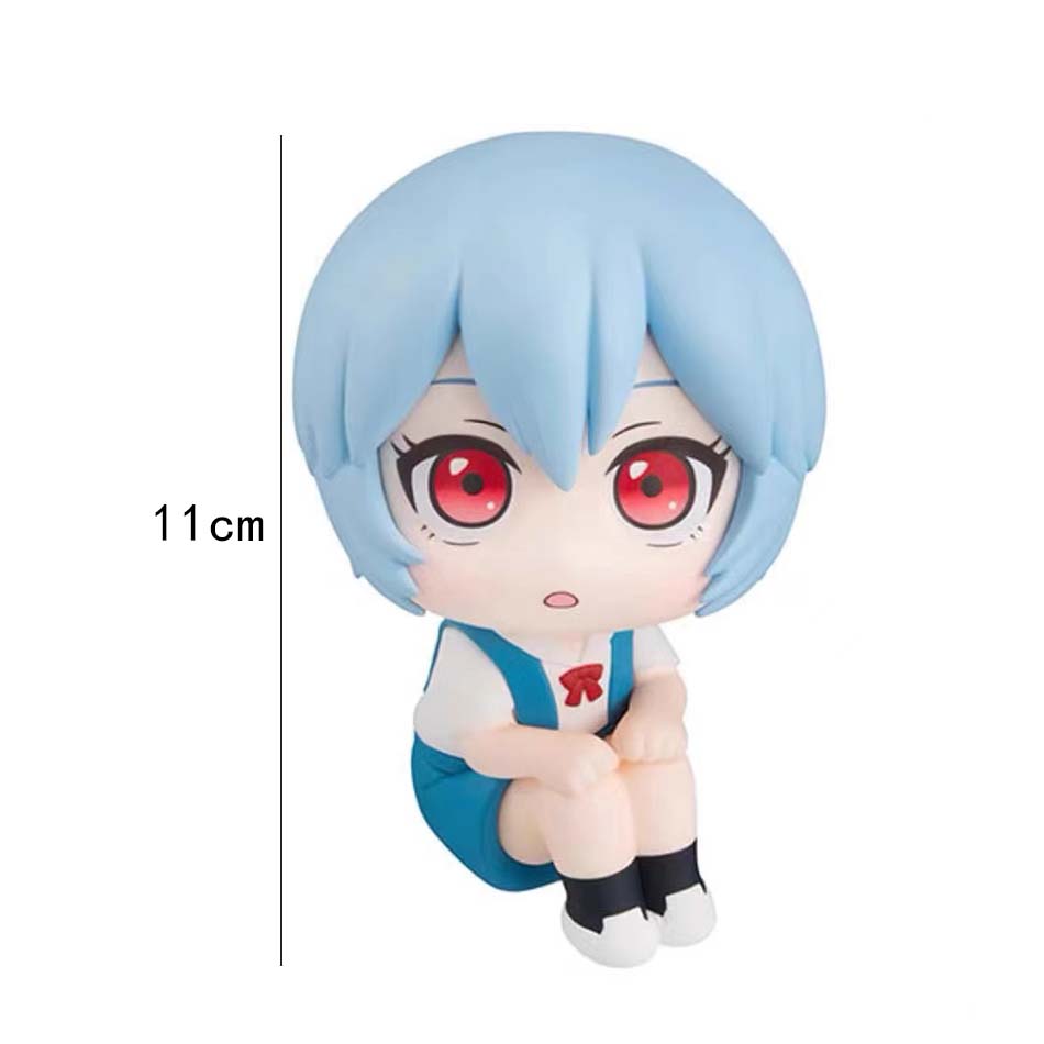 Anime Evangelion Ayanami Rei Figur Souryuu Asuka Langley Look Up EVA Sitzendes Modell Spielzeugpuppe Actionfigur PVC Ornament
