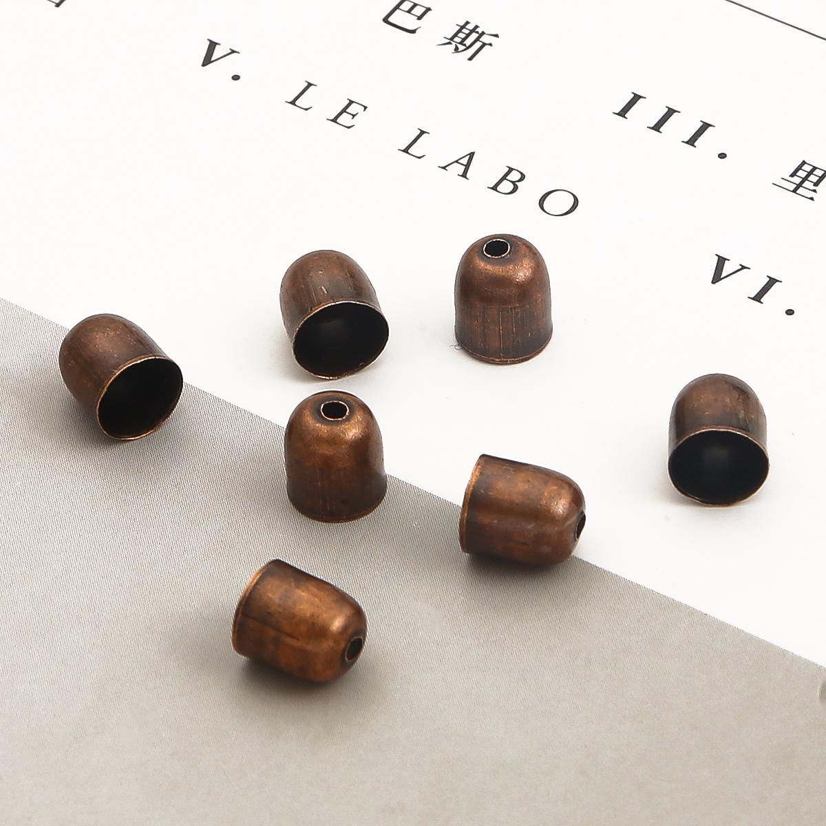 

50/100 шт., кожаный шнур, пряжка для браслета, наконечник, колпачки с кисточками, обжимные колпачки для бисера, принадлежности для изготовления ювелирных изделий своими руками 4×5mm 1.2mm 100pcs