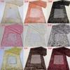 91x120cm Luxury Black Lace Fabric Nigerian Bride Sequins High Quality Tulle Fabric For Party Wedding Dress Sewing Sell