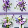 Purple Floral Art Props for Wedding, Classroom, or Window Display - Artificial Aisle Flowers