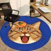 1PC Cat Tomato Office Round Area Rug,  Mat Suitable ForOffice, Under Office Chairs Bedroom Living Room Home Decor, Room Deco