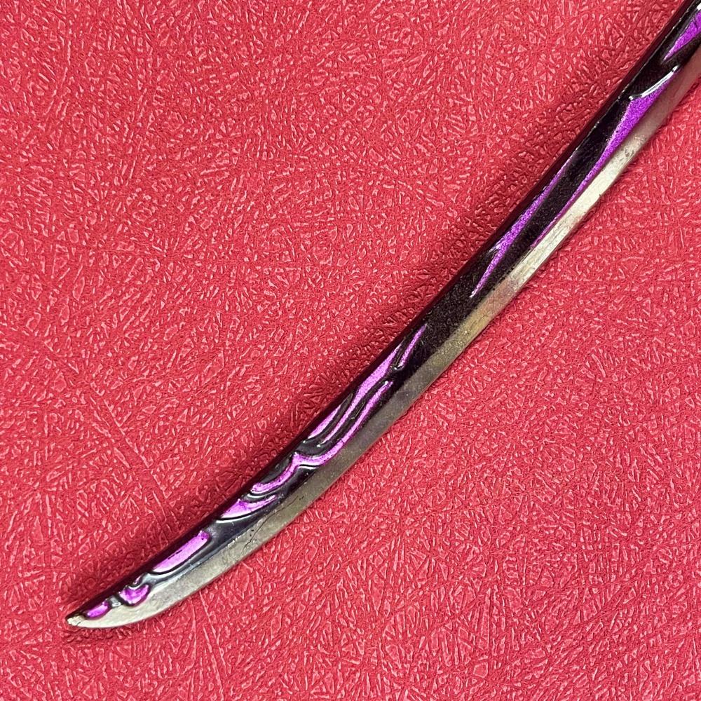 8.6inch Genshin Katana Real Size Japanese Katana Raiden Shogun Ninja Knife Metal Damascus Sword Anime Original Samurai Sabre Toy