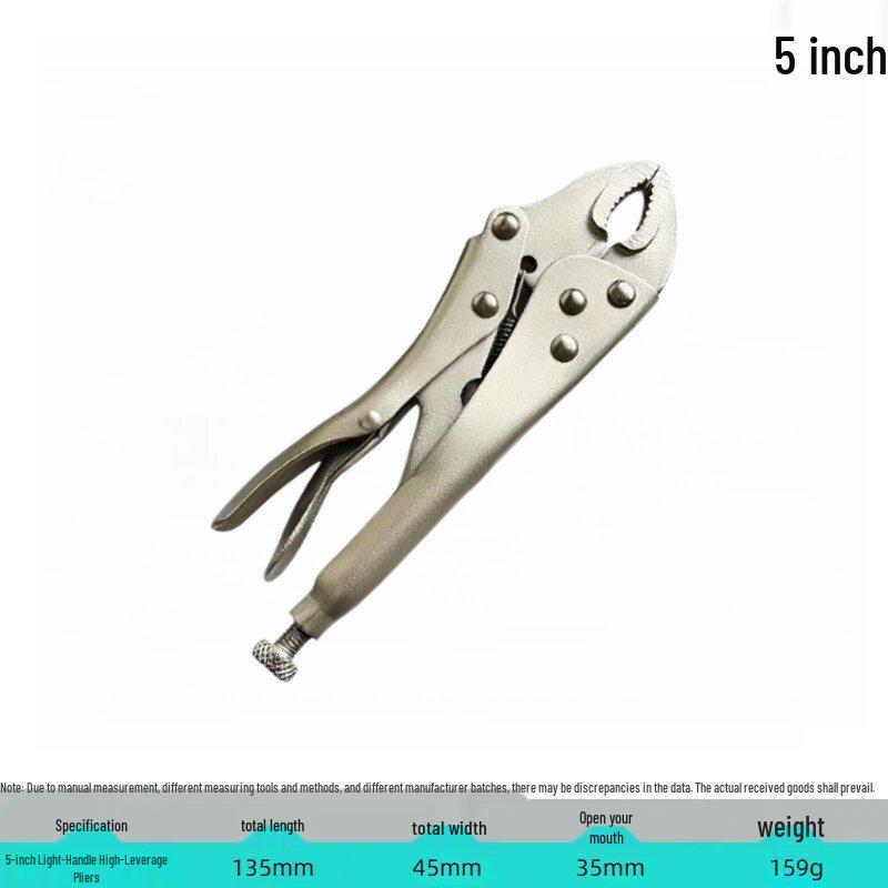 Industrial Grade Multifunctional High Leverage Round Nose Pressure Clamping Pliers for Labor-Saving Work.